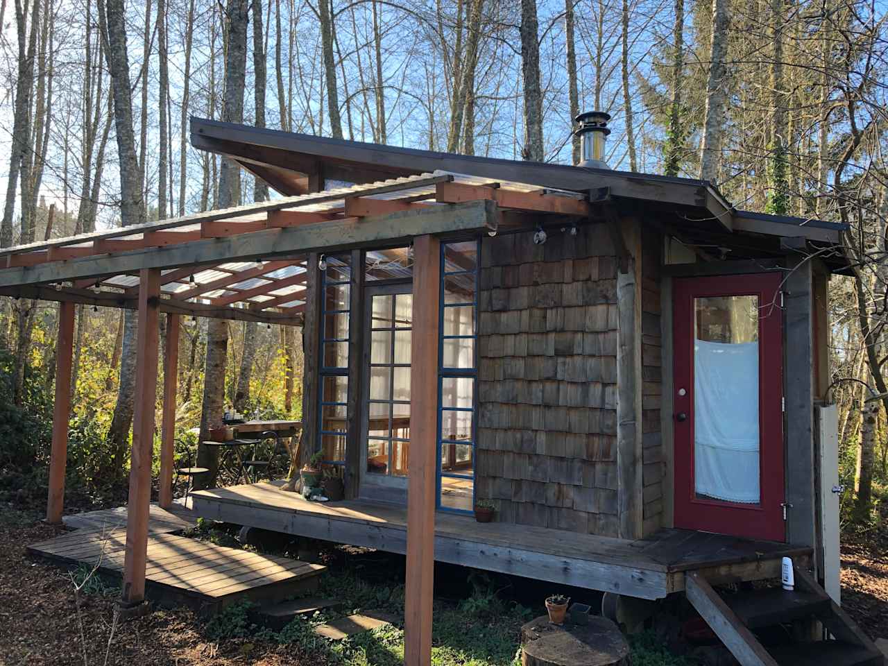 Covered porch addition in Jan 2022. 