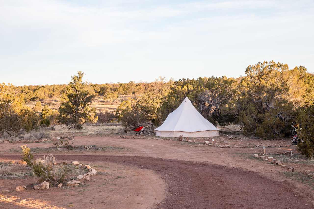 Early morning walk around camp.