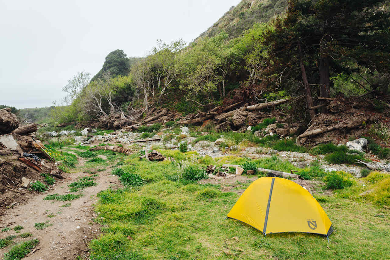 Private tent site.