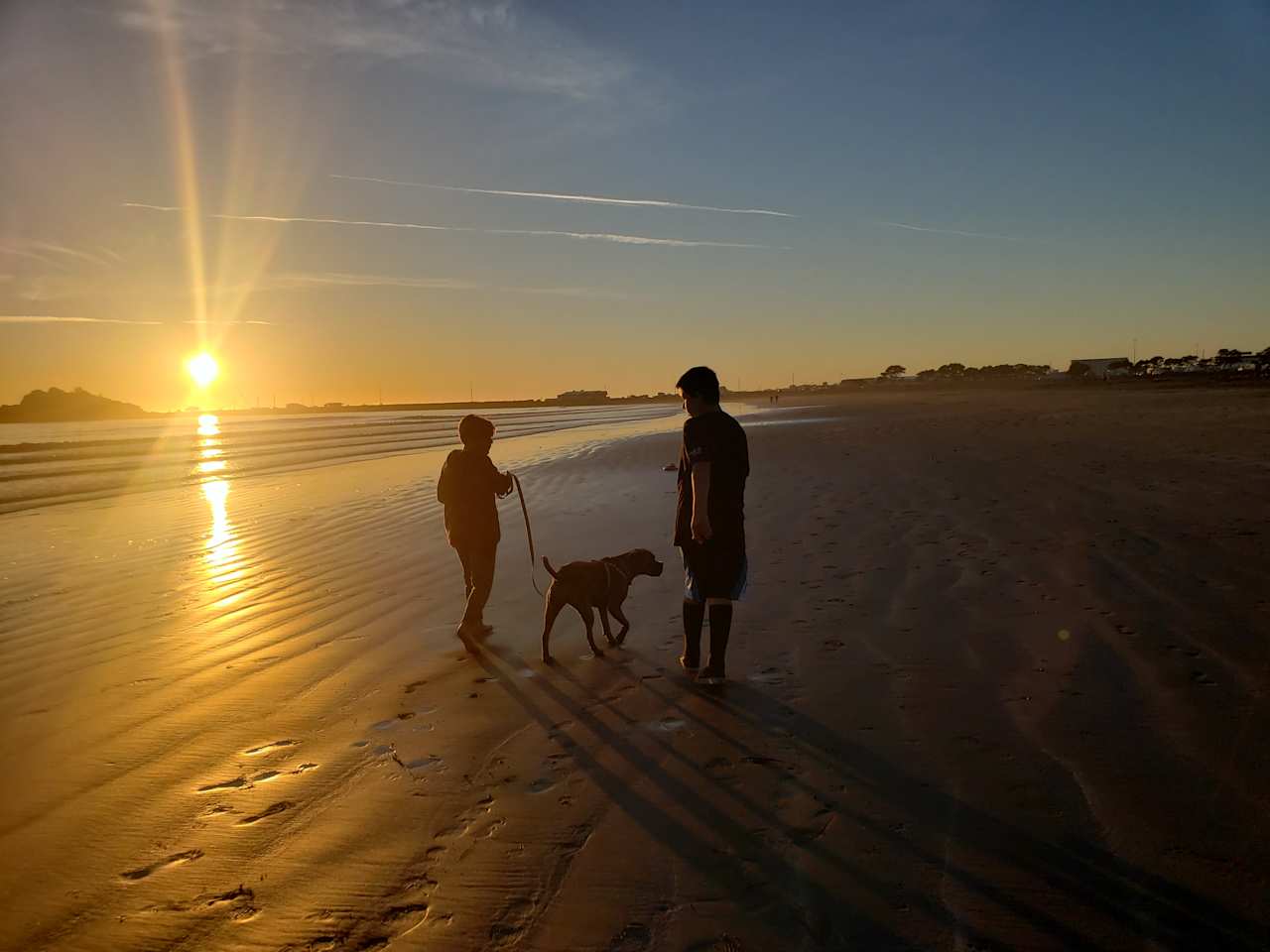 Sunset walk on South Beach 