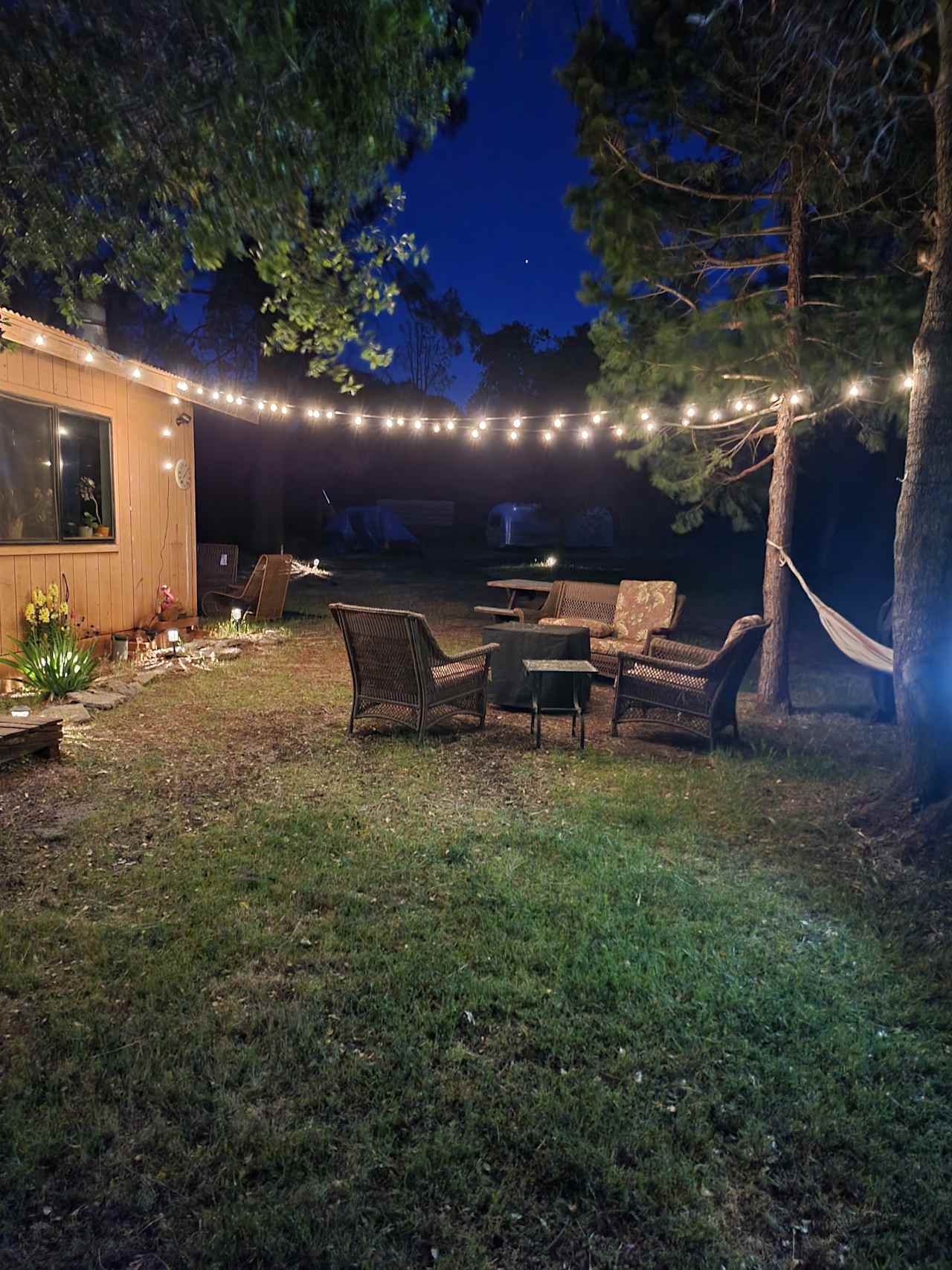 Nighttime at Blue Belly cabin