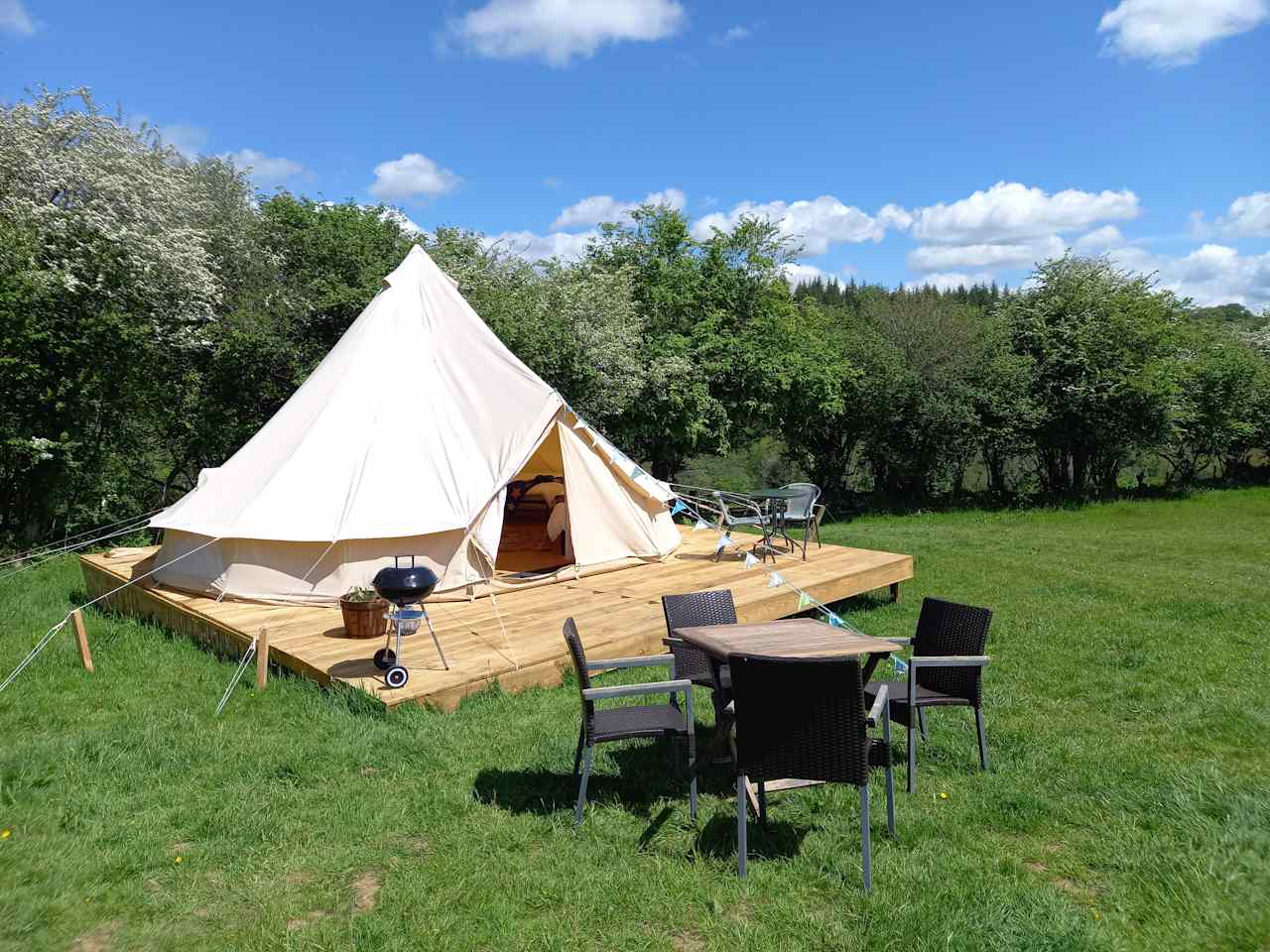 Indulge in some Green Time in our boutique bell tents