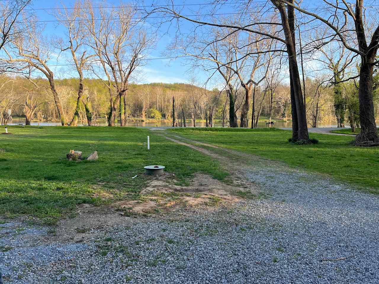 Looking toward the river from the camp site