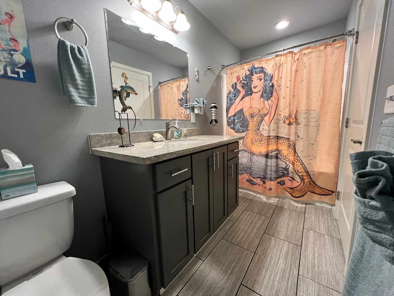 Master bathroom, soak like a mermaid