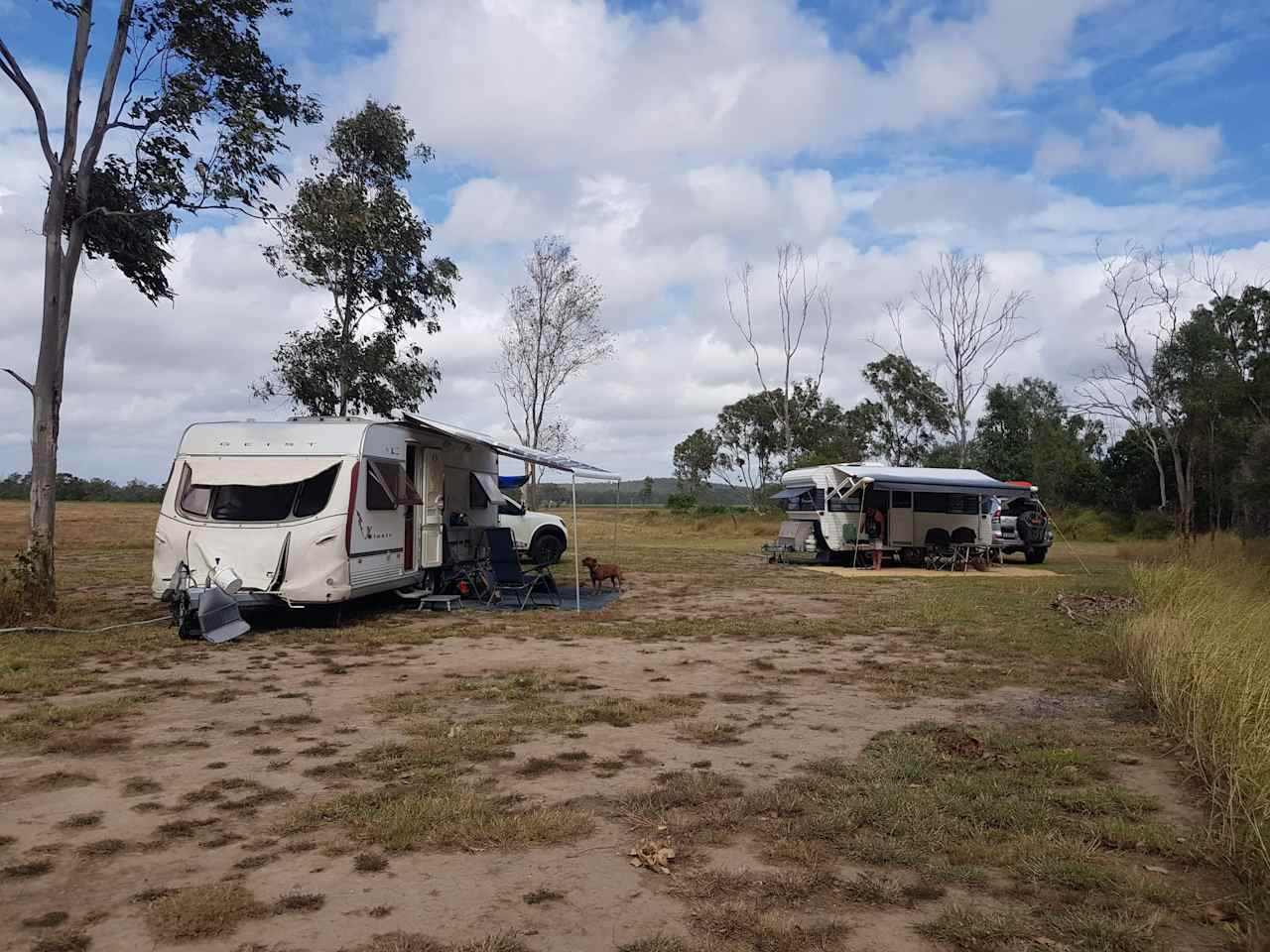 Camping up the top overlooking the river.