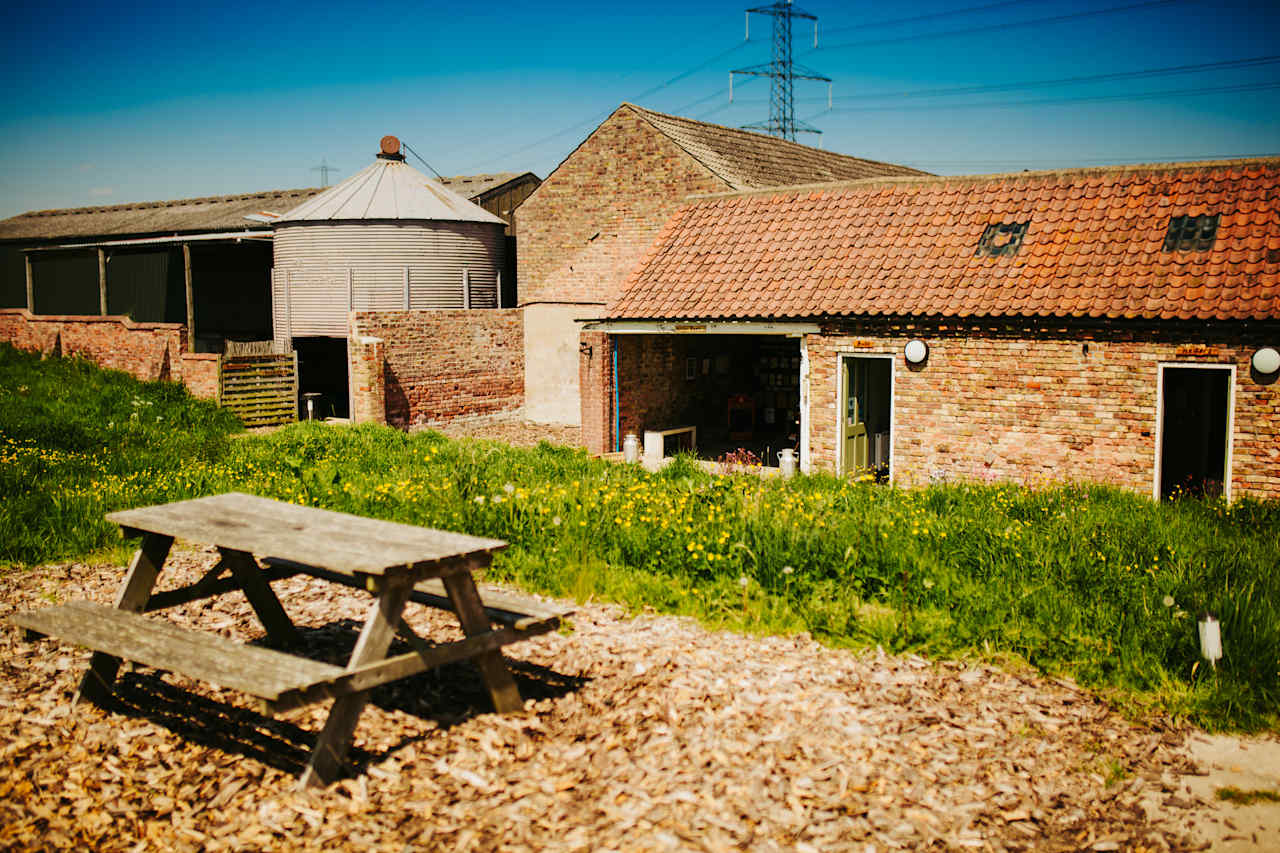 Picnic benches available to use 