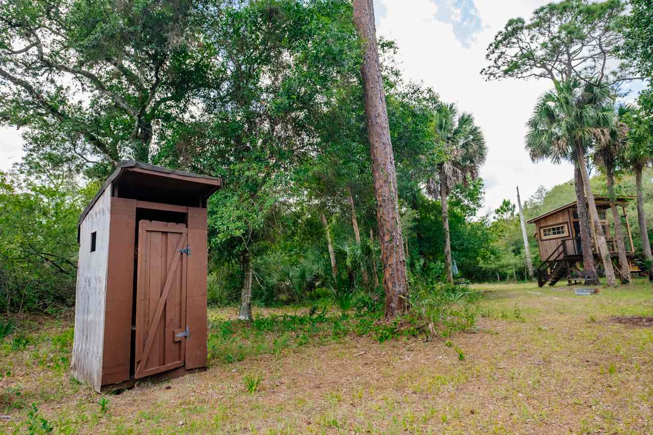 Outhouse close to camps and treehouse