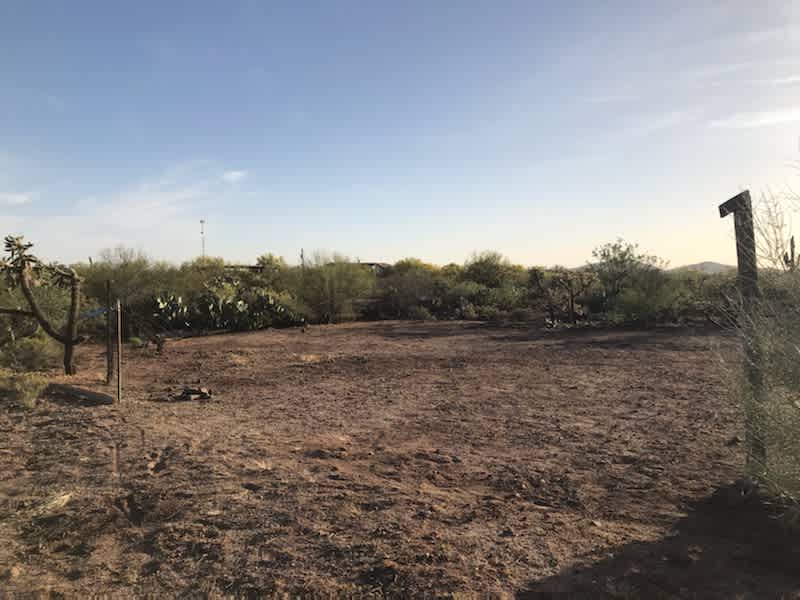 Your campsite with WIFI tower and our home in the distance.