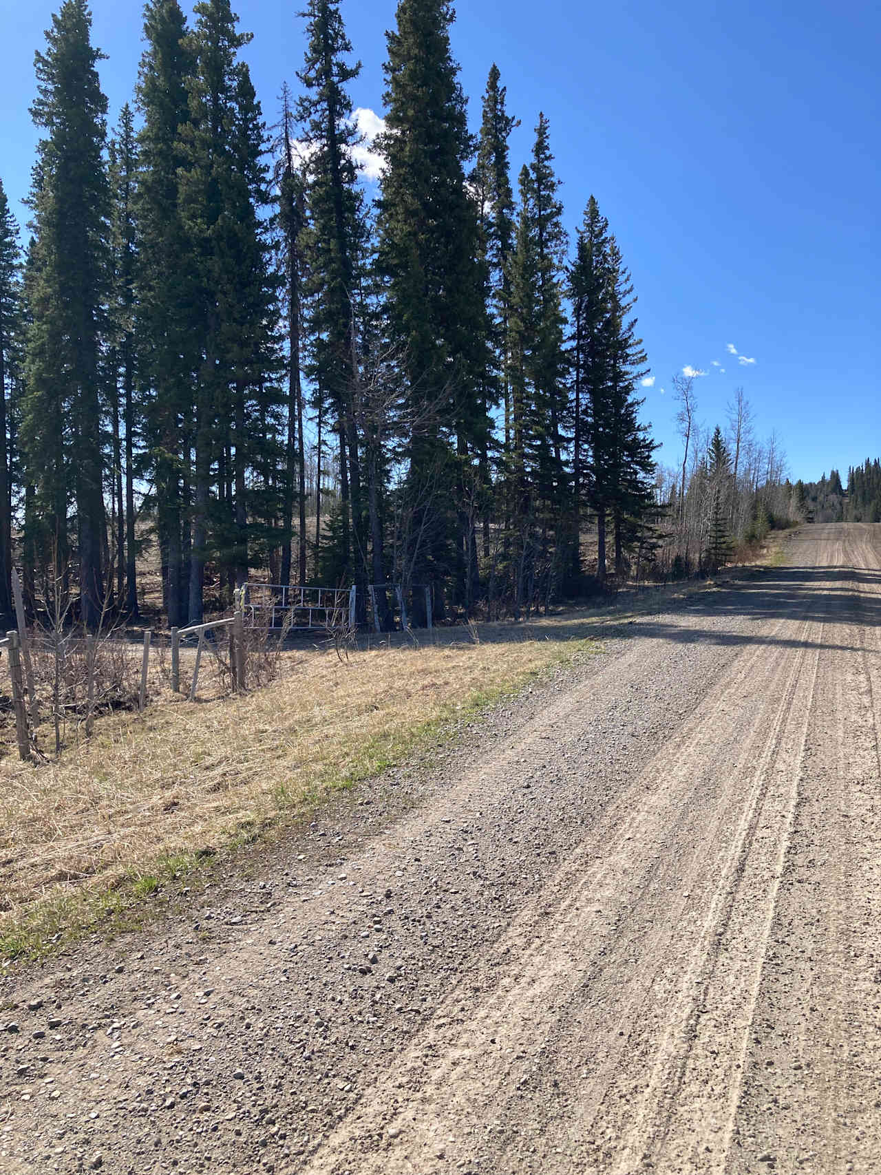 Approach off Range Road 63 into the North Creek Site. The approach to The Bend Site is just up the road. 