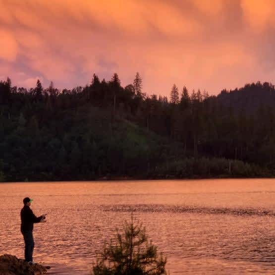 Trinity Lake is known for its great Bass Fishing.