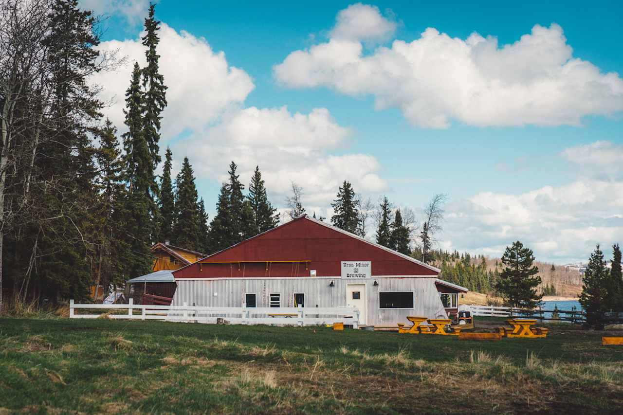 The brewery as seen from the soon-to-open campground. 