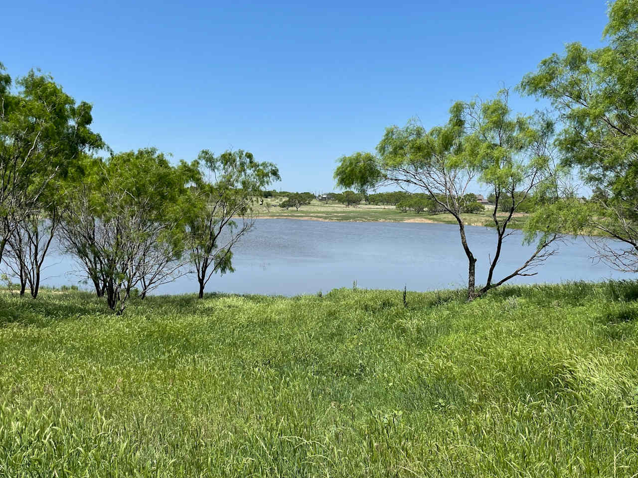 View of our 7 acre private lake