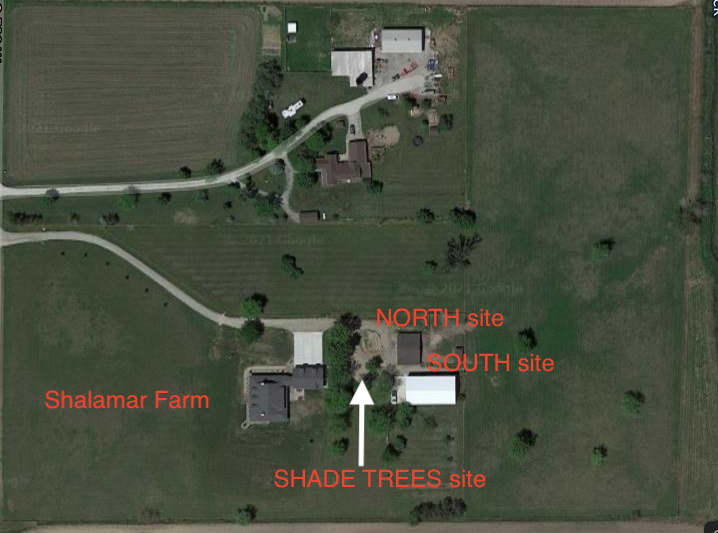 NORTH, SOUTH and SHADE TREES sites