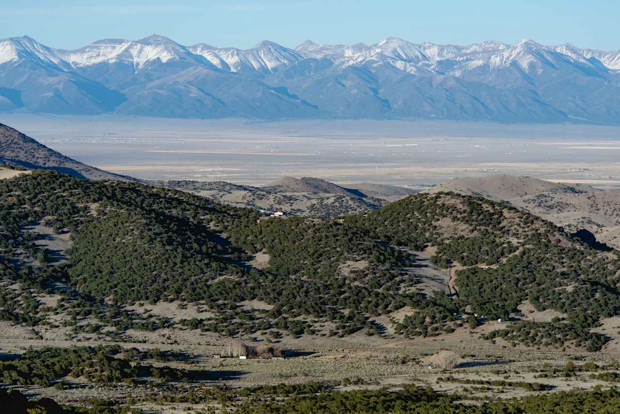 This photo shows a bird's eye view of New Sky Ranch so you can get an idea of where it is located outside of the San Luis Valley