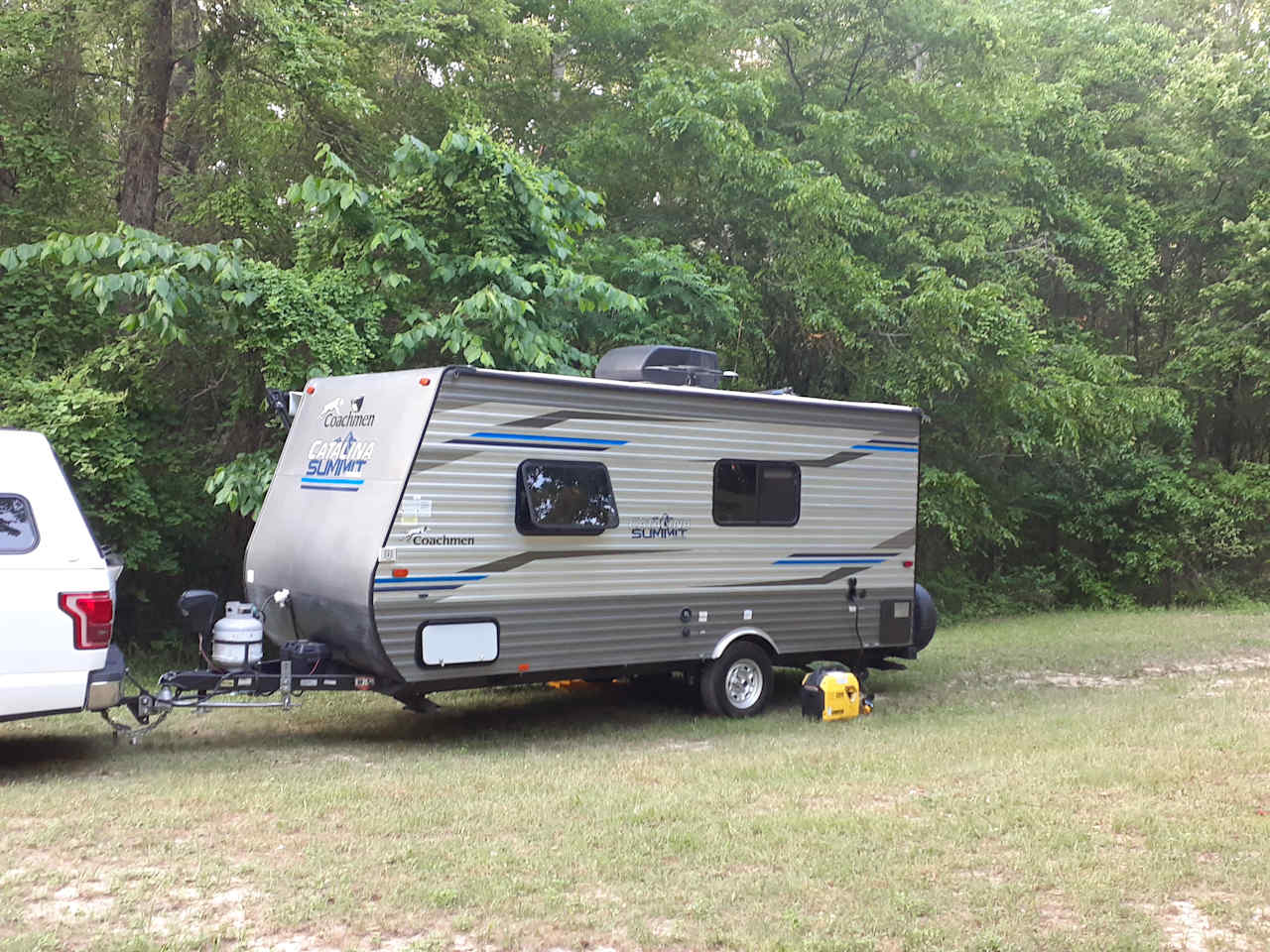 We parked in a nice field.