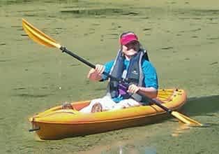 kayak, canoe, and two person pontoon available for rental