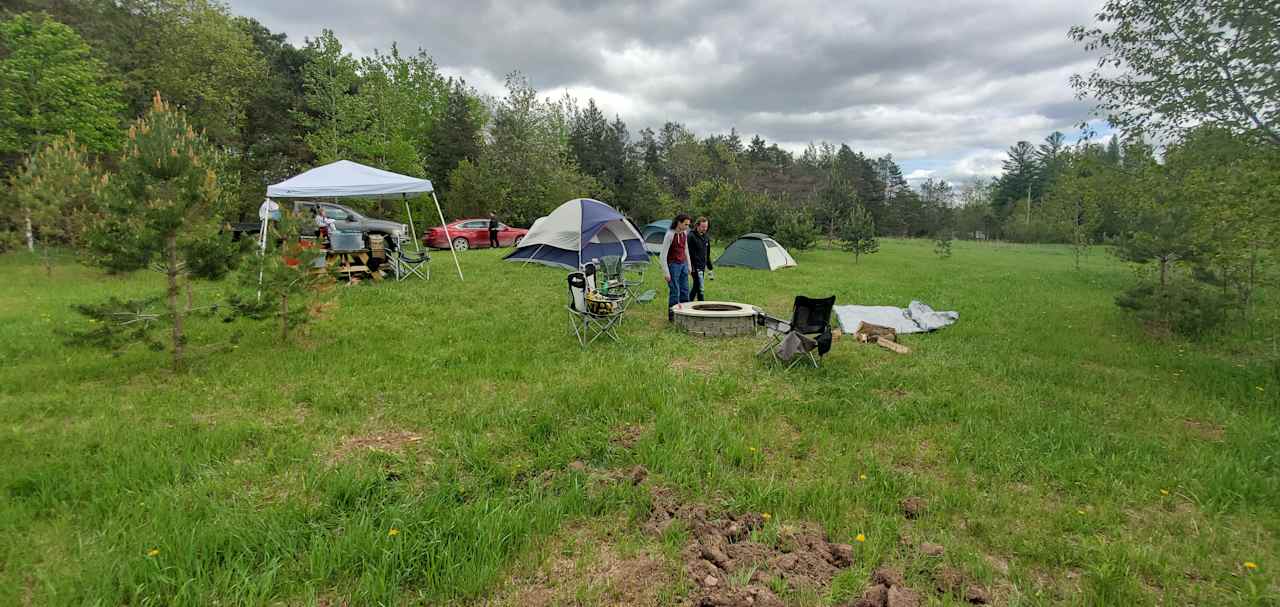 View of the campsite looking South