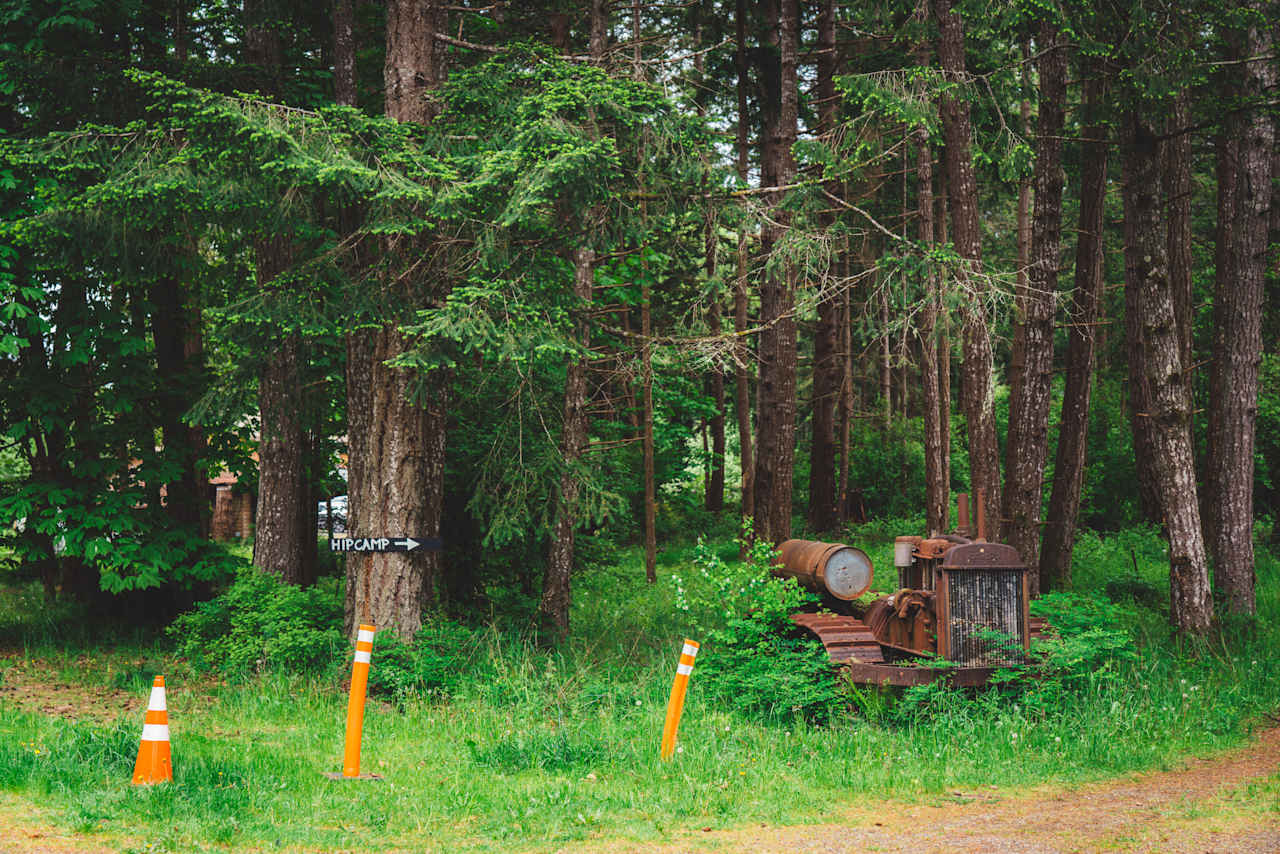 The entrance to the property as seen from the road. 