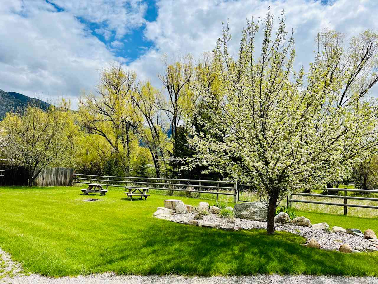 Bask in the sun at the community firepit and picnic tables