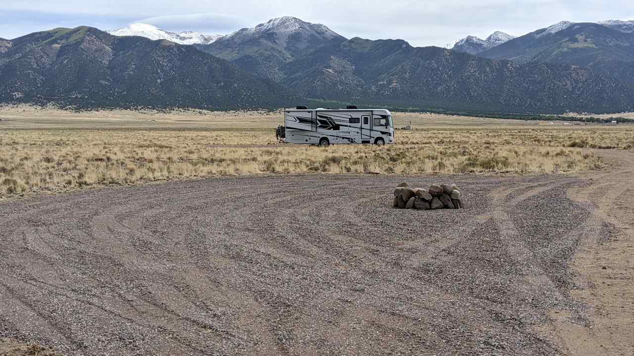 View from site #2 looking towards the Sangre De Christo mountain range and the Cherry creek trail head.