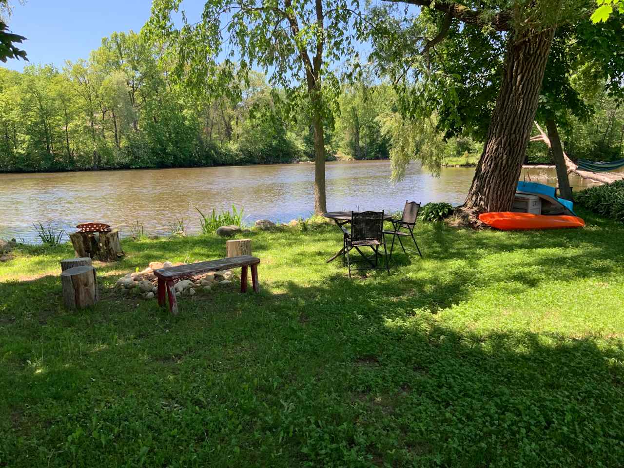 The kayak and pedal boat are free to use 