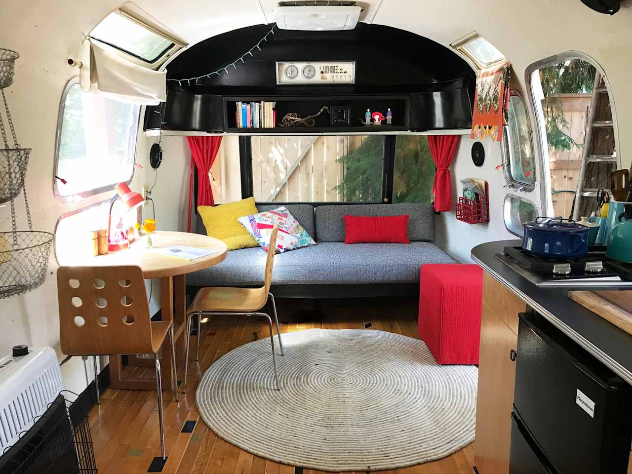 Day bed couch and kitchen table