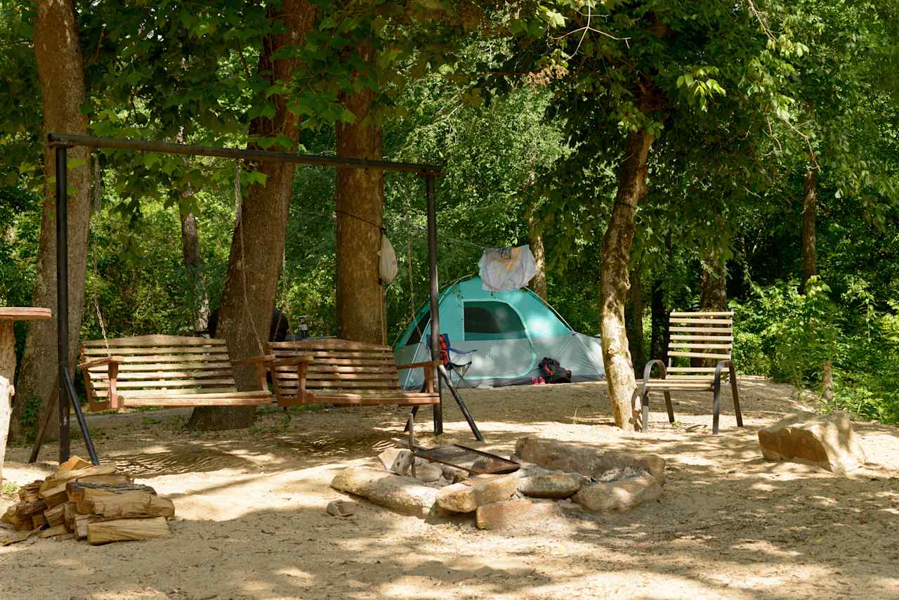 Waterfall camping close to CLT