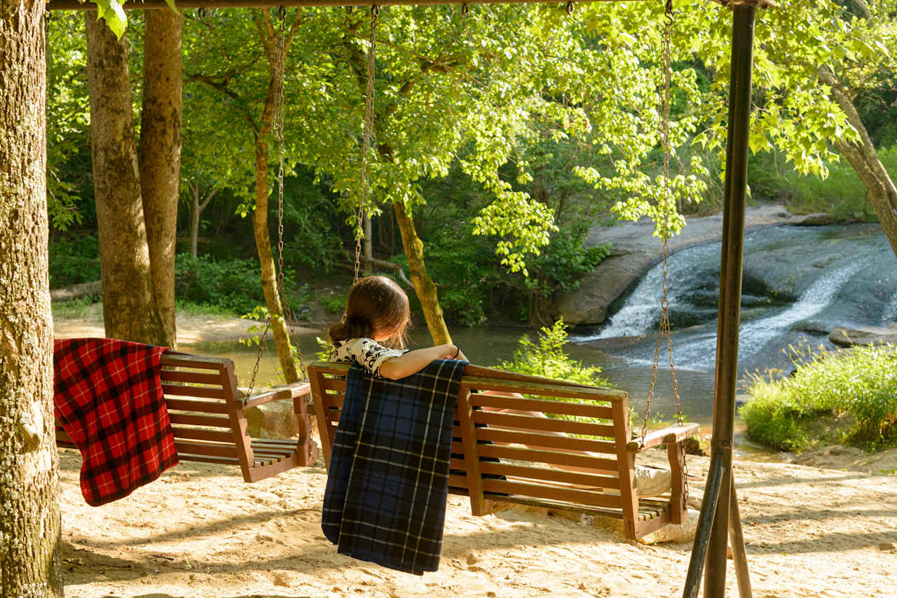 Waterfall camping close to CLT