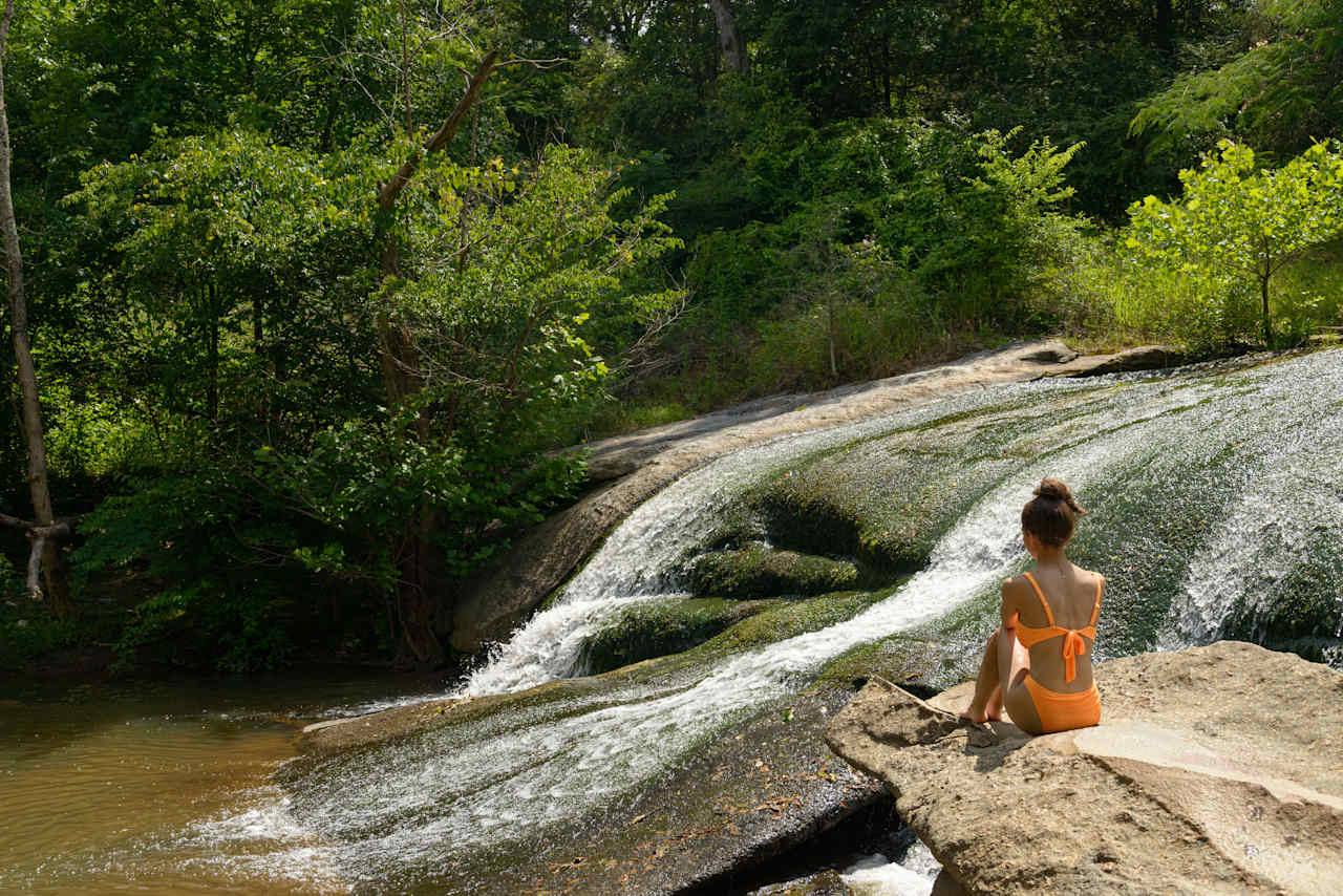 Waterfall camping close to CLT