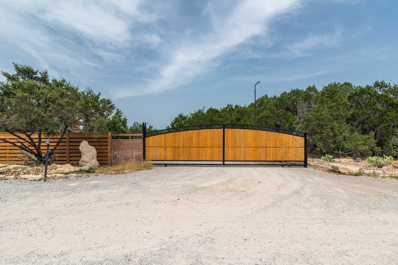 This is the gate you enter for RV parking. Just past the first gate.