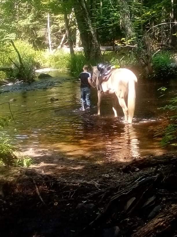 Playing in the river