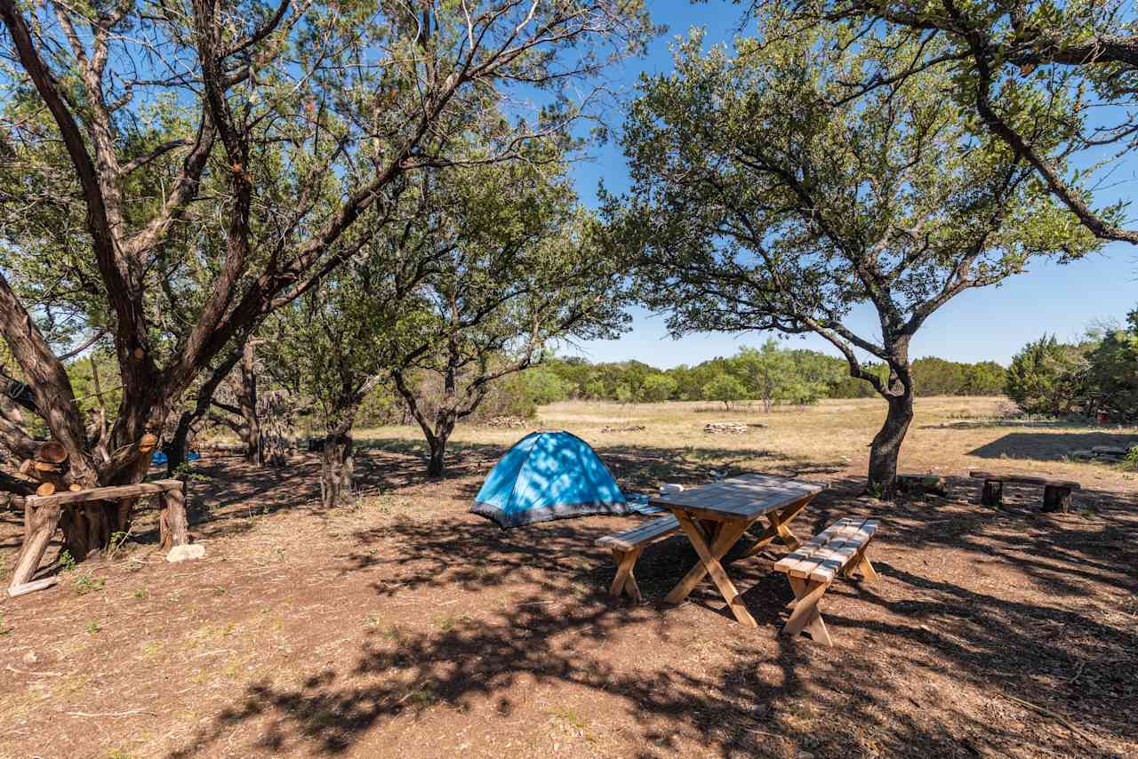 Camping in the shade