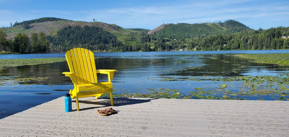 Relaxing on the dock.