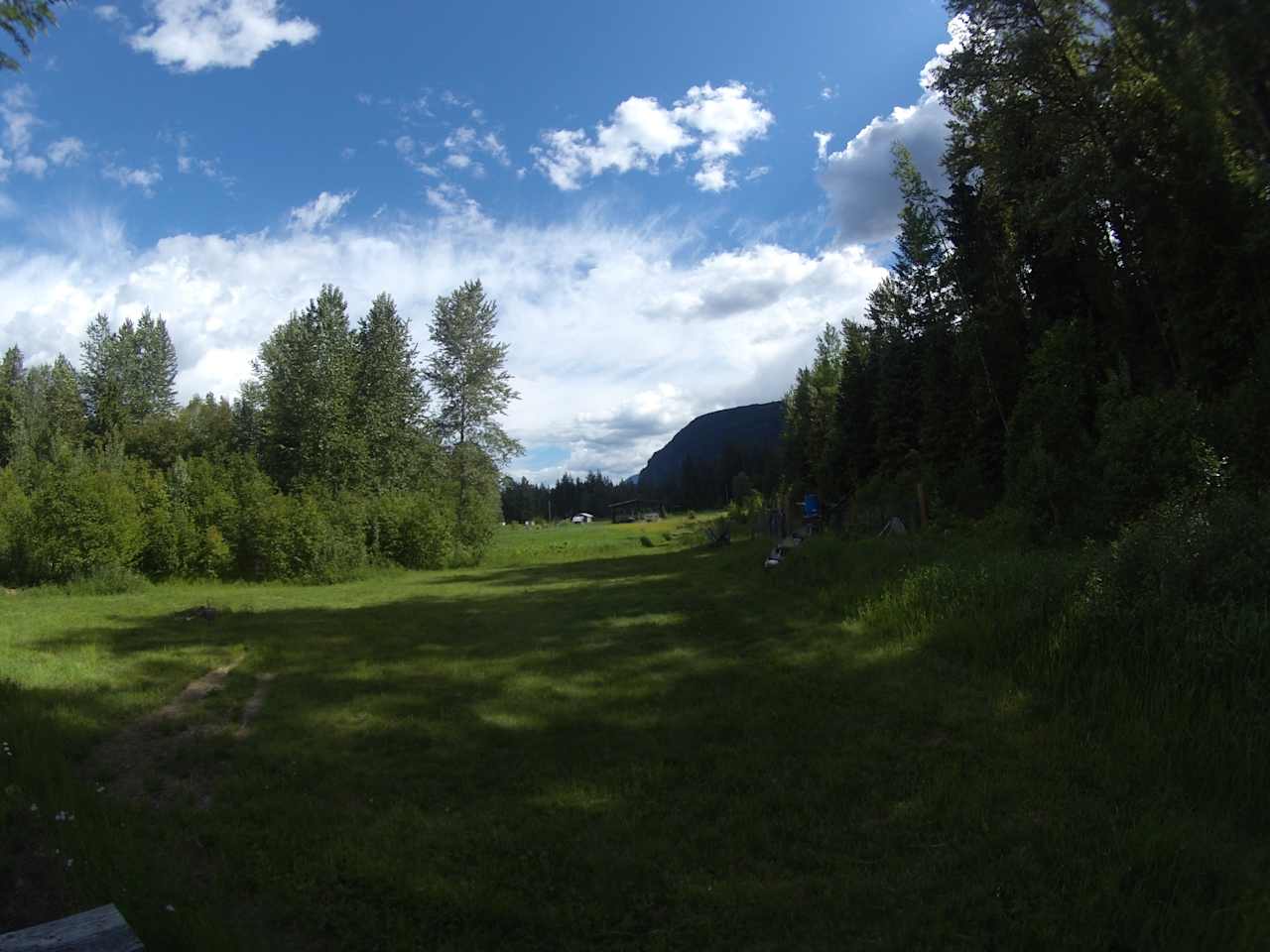 Lower camp spot - next to the river - the Runway dock/diving board behind this photo...
She's buggy in the evenings, and netting is highly recommended!!