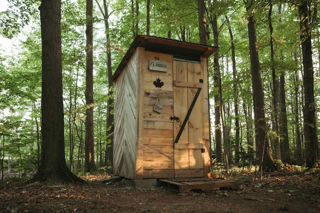 The beautiful shower house.