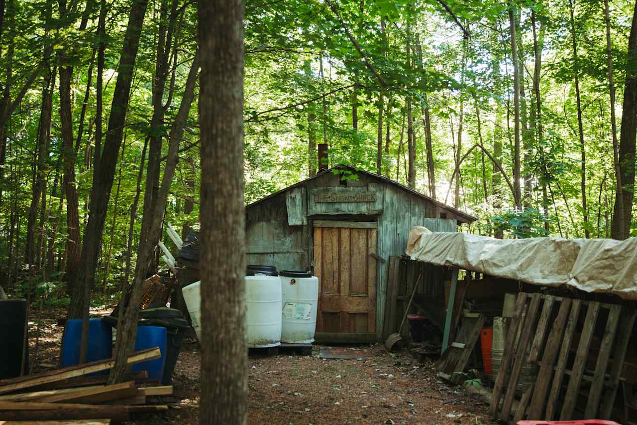 The sugar shack gets most its use in the spring time where they make their own maple syrup.