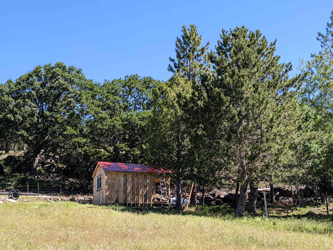 Looking north at the Cabin at Rocky Point Park