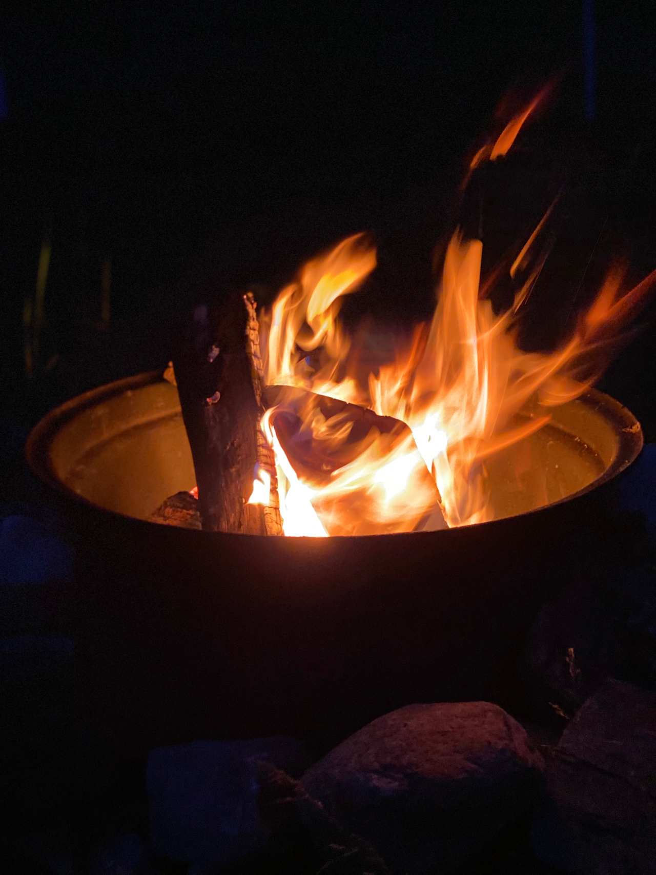 Bring your wood and use the fire ring.