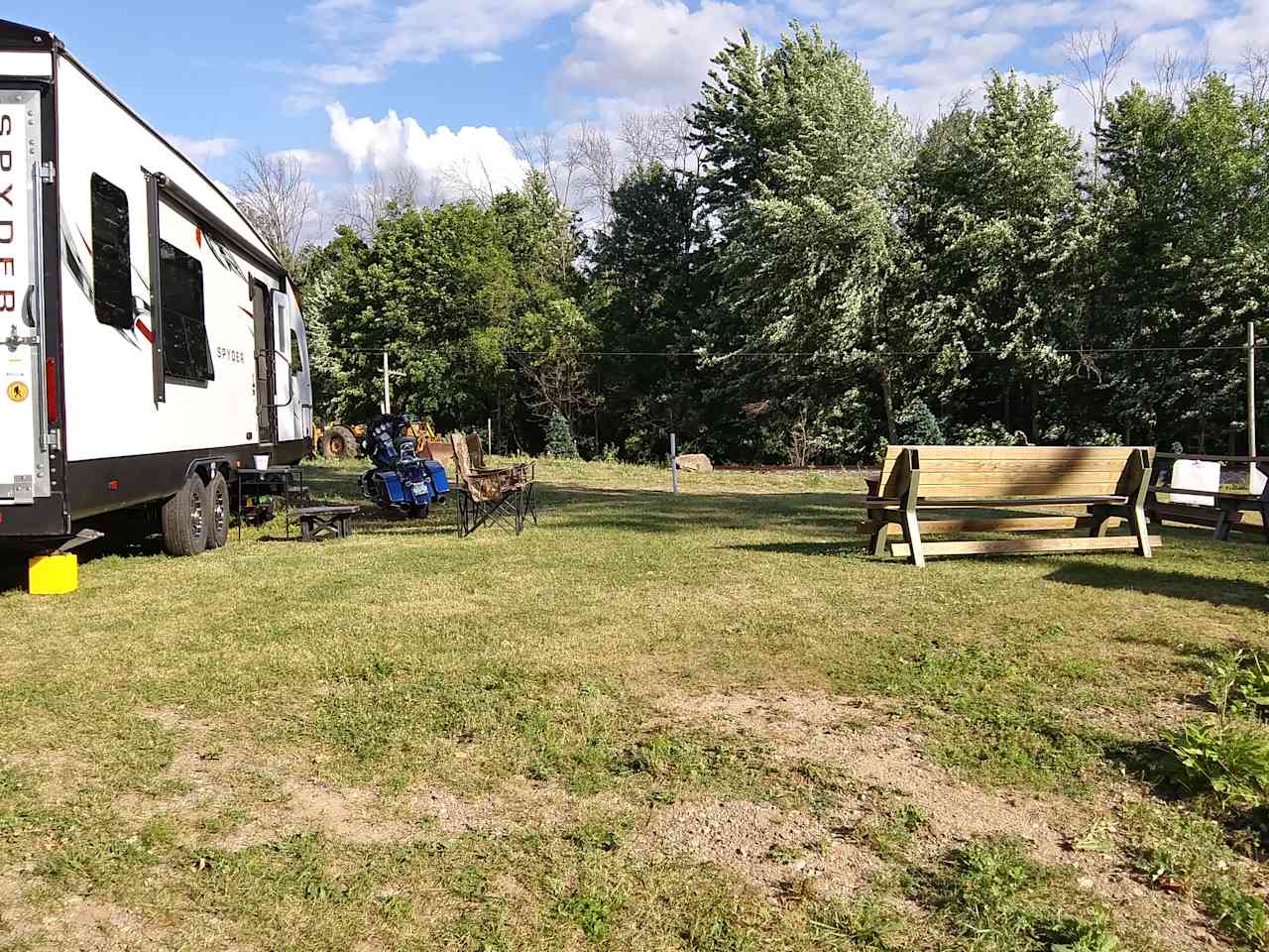 Camper in campsite #2 looking south.