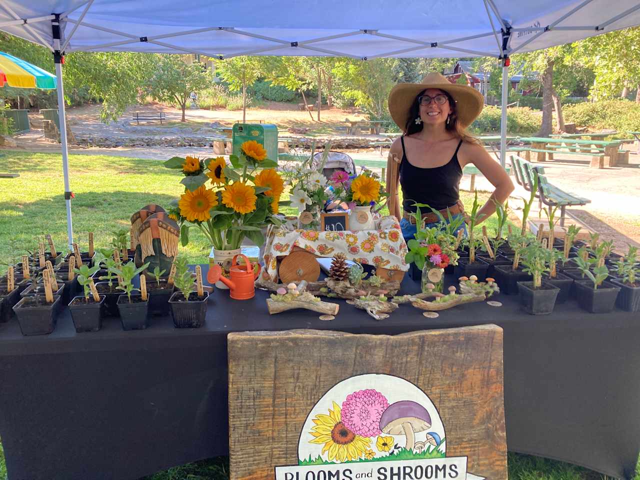 Here’s Puff, my partner, at our farmers market booth.  