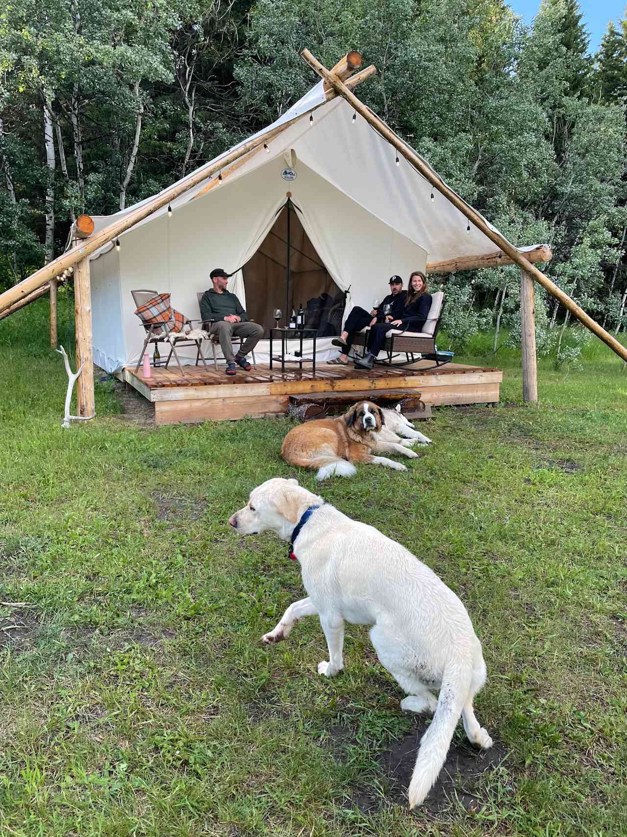 Glamping site our friends were in across from us