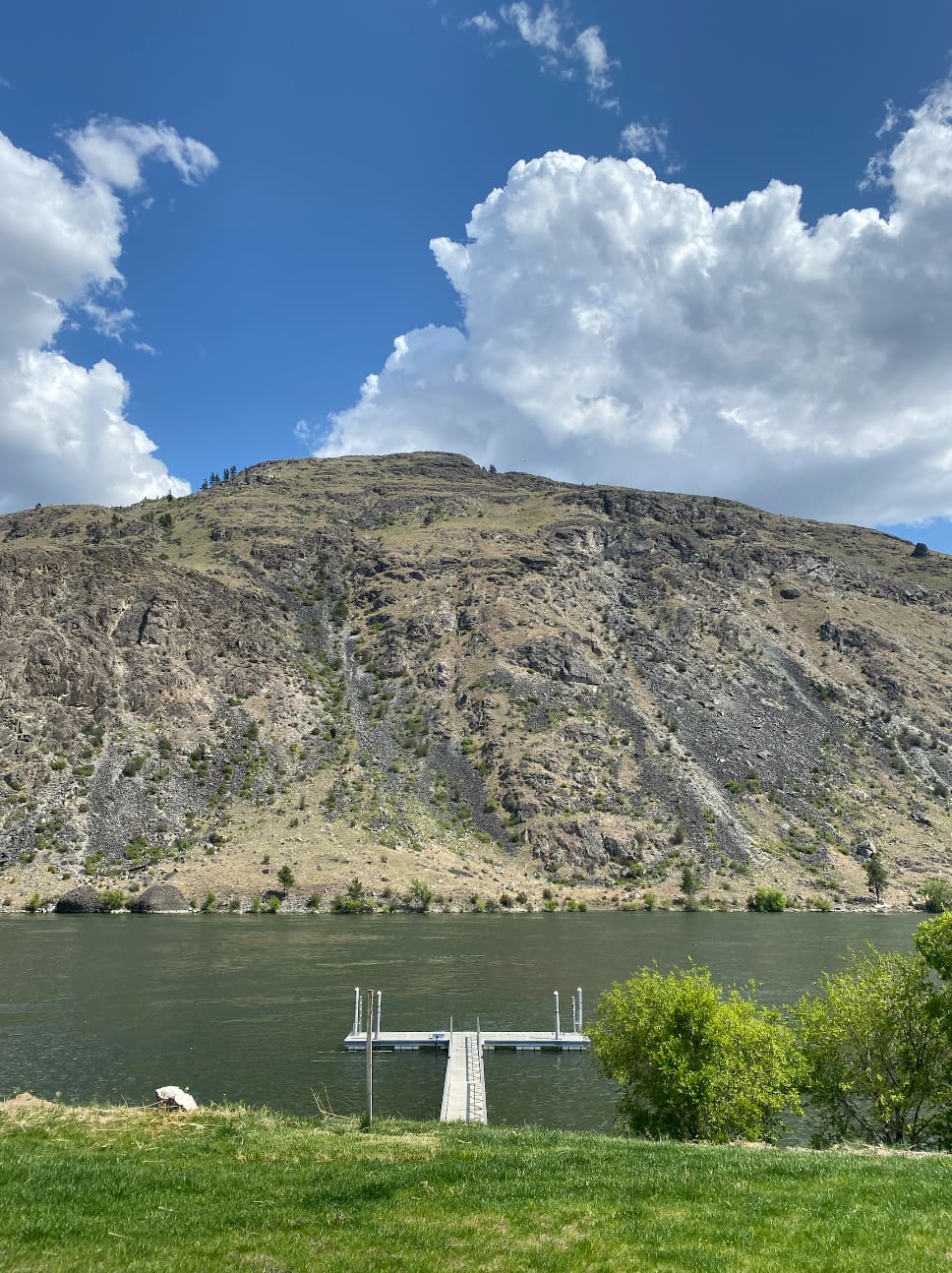 View of the dock from the lawn.