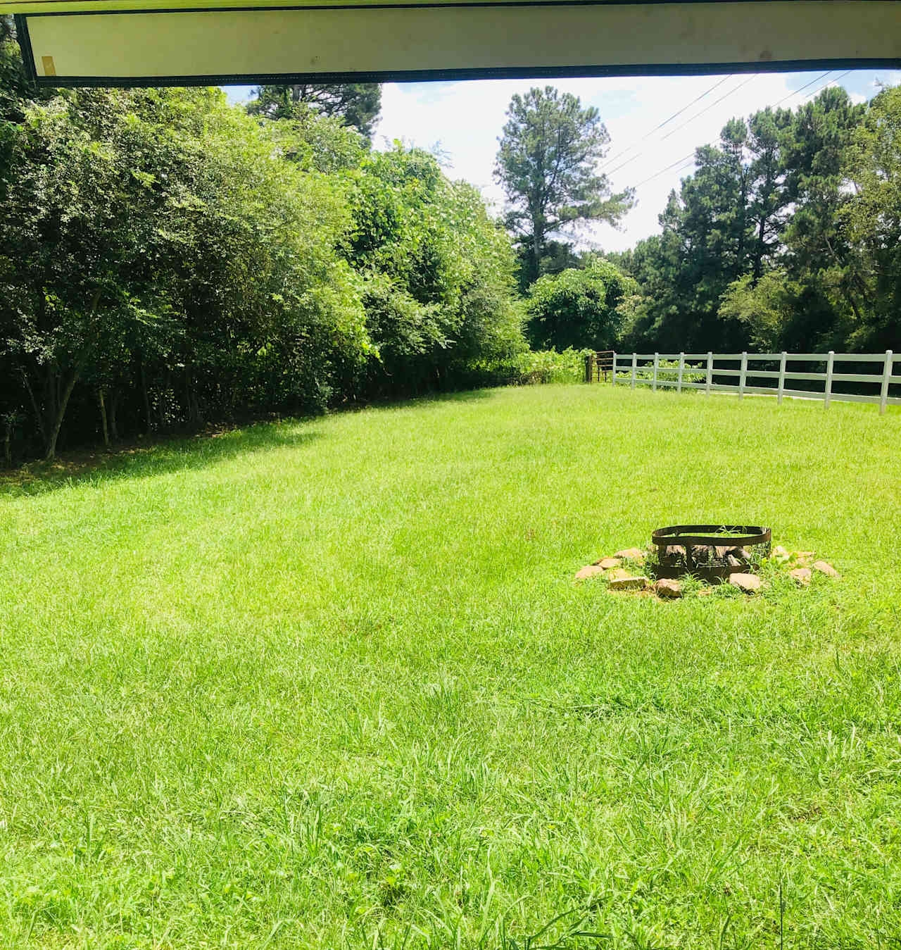 Firepit and green space 