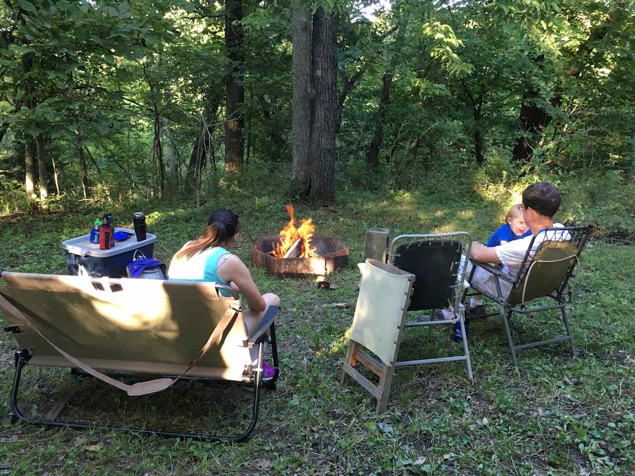 Fire ring on south side of the creek.  