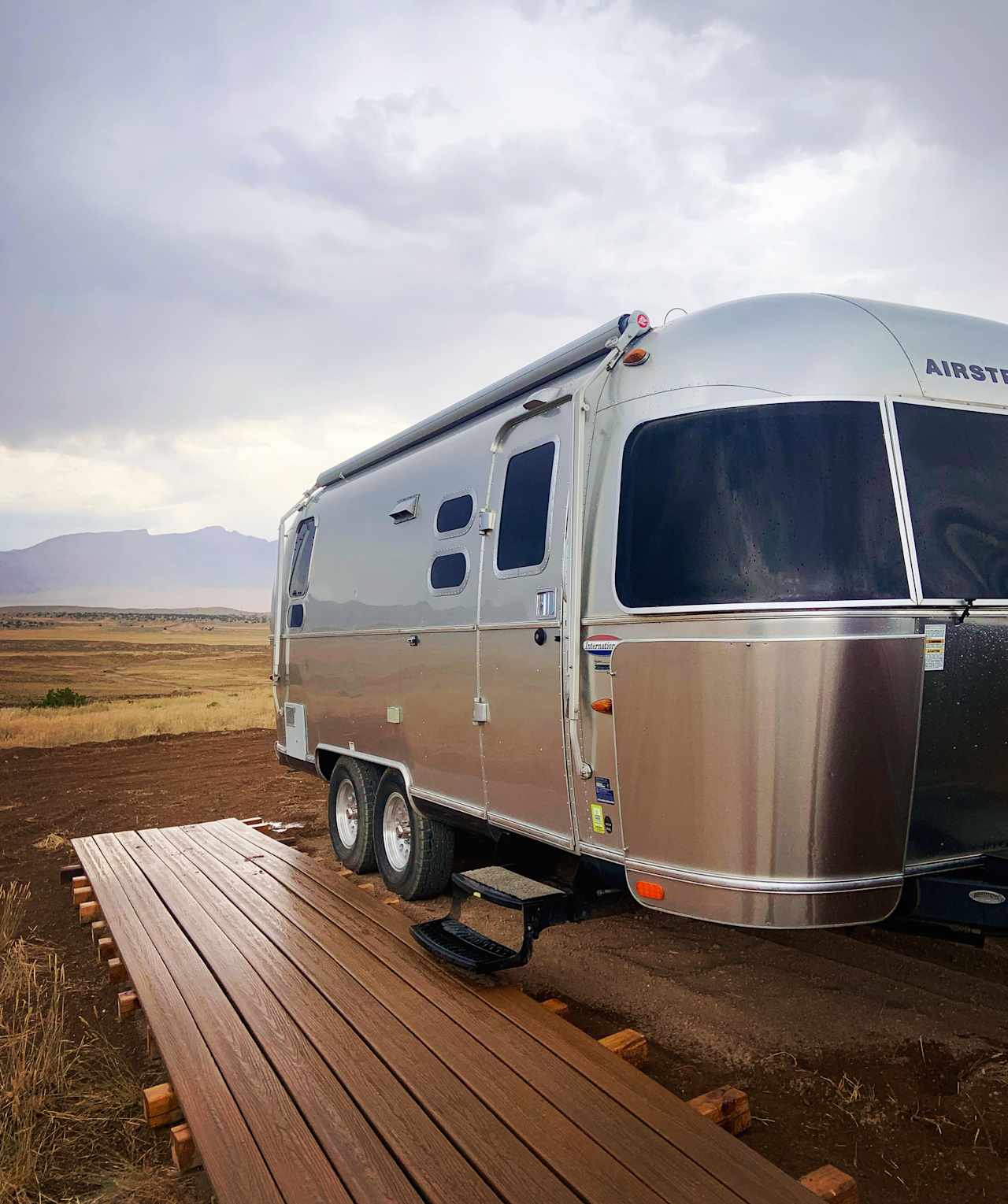 Camper/Traile parking available near completed step off deck. 


(Airstream not included)