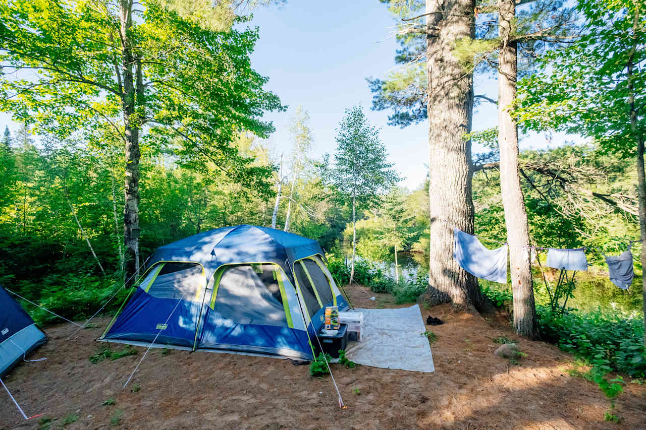 View of river from tent area