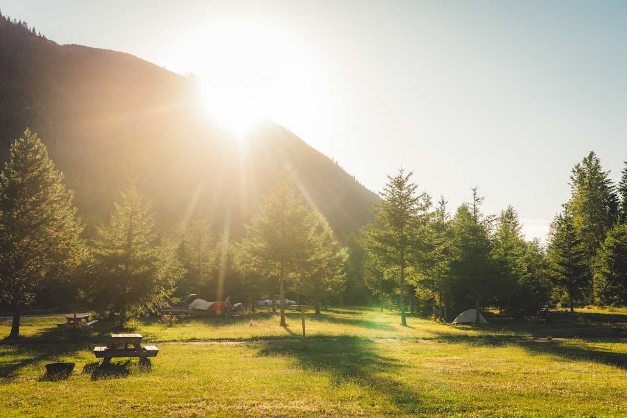 A campground overview.