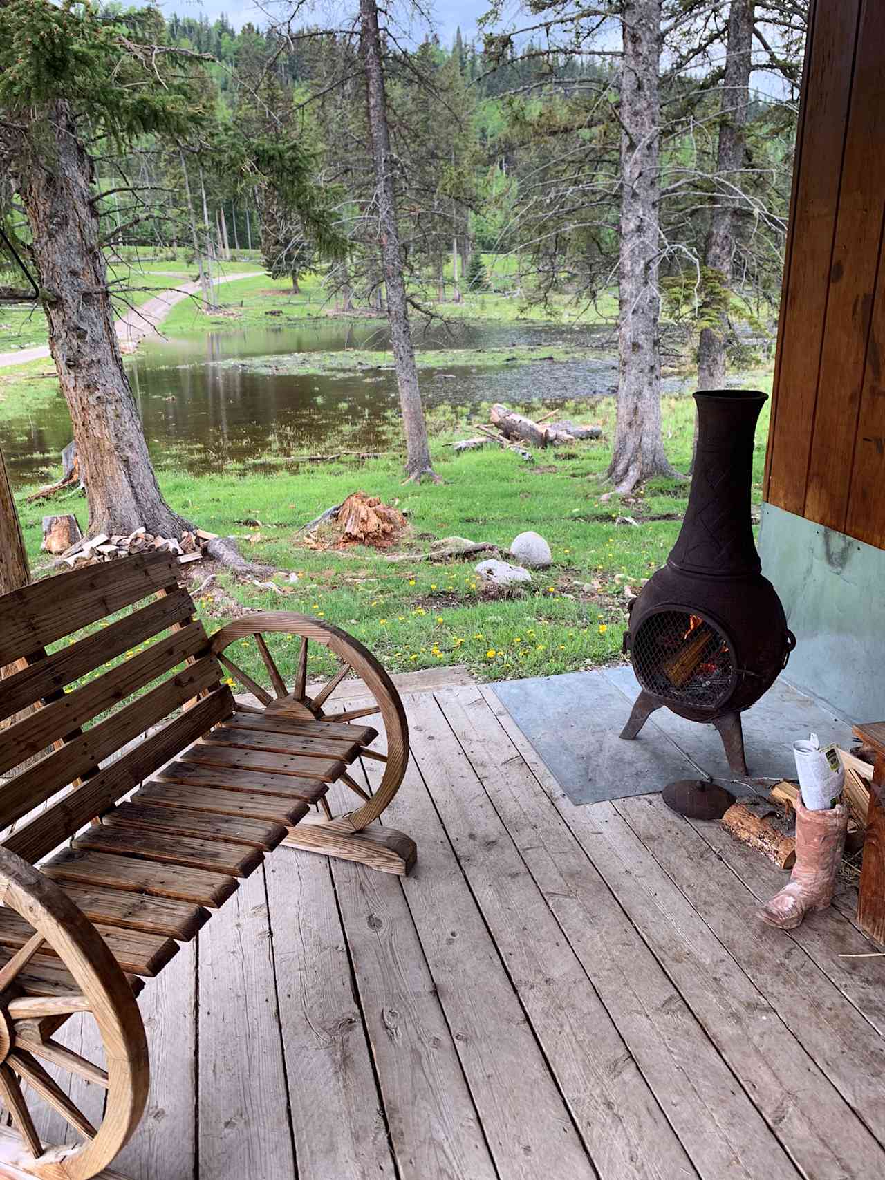 Chiminea for a cozy porch spot