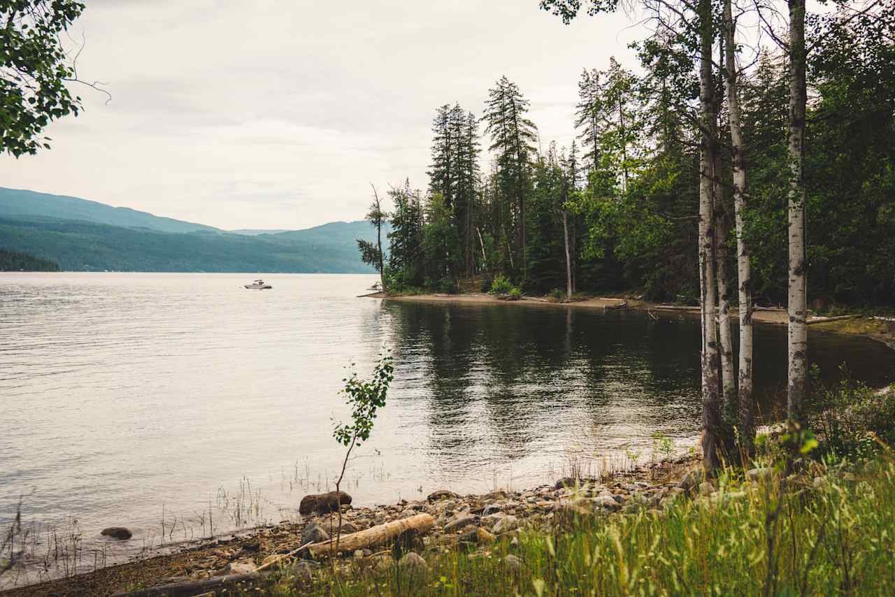 The semi-private bay on Shuswap Lake.