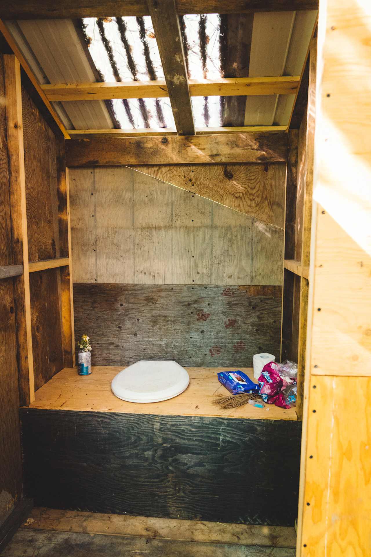 The outhouse at the drive-in sites. 